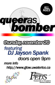 [Queer as Bomber pub tonight -- Federation of Students]