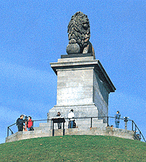 [Lion monument on hilltop]