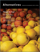 [Magazine cover with apples]
