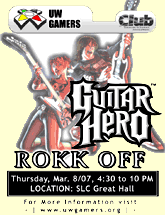 [UW Gamers present Guitar Hero, 4:30]