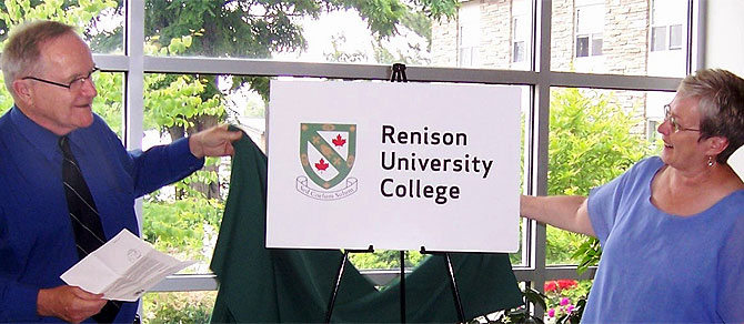 [Three-word name next to Renison coat of arms]