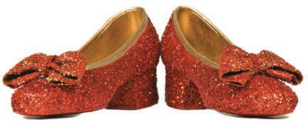 [Red sparkly shoes]
