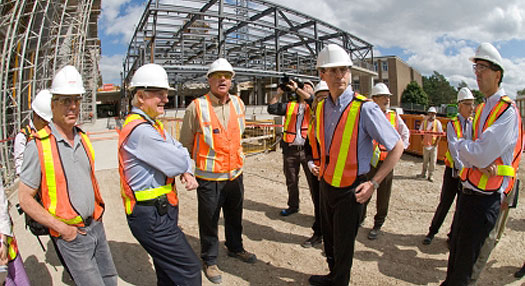 Ontario Premier Dalton McGuinty tours one of Waterloo's biggest capital projects, the QNC.