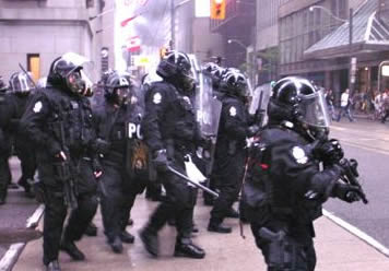 Photo by Library staffer Charles Woods taken in Toronto during G20 protests.