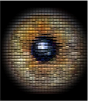 eye made of tiles
