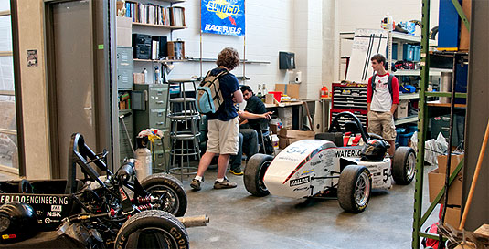 [Vehicles and workshop in Student Design Centre]