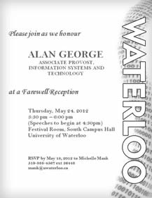 Alan George farewell poster.