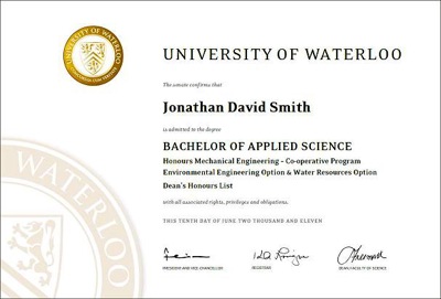 Sample of new-style diploma