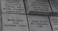 Bricks with the names of donors inscribed upon.