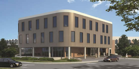 An artist's rendering of the Mennonite Savings and Credit Union Centre for Peace Advancement