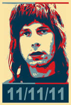A poster depicting Spinal Tap character Nigel Tufnel in the spirit of Obama's 'Hope' poster.
