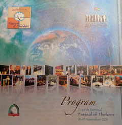 The program booklet for the Festival of Thinkers.