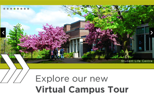 Virtual campus tour logo.