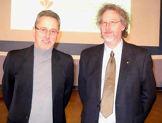 Phillipe van Cappellen and David Cory at the CERC event on Wednesday.