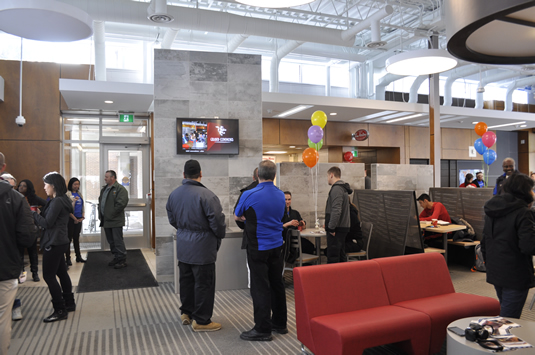 The Grand Commons lounge celebrates its grand opening.