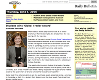 A screenshot of a Daily Bulletin from 2006.