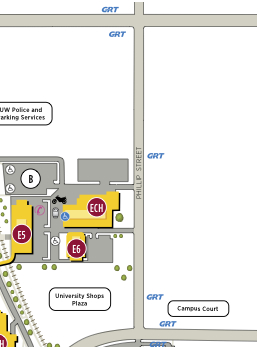 Campus Map showing Phillip Street.