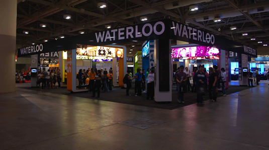 The University of Waterloo's booth at the Ontario Universities Fair.