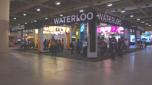 The University of Waterloo's booth.