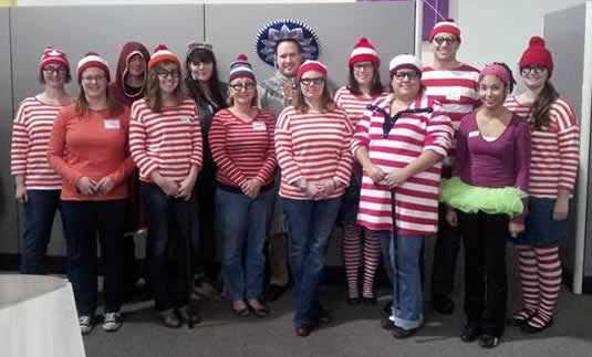 Members of the Centre for Extended Learning in their Halloween costumes.