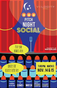 VeloCity Pitch Night Social poster.