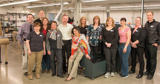 The Digital Print Production team in their renovated facility.