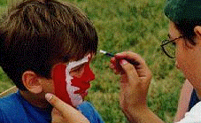 [Canada day face-painting]